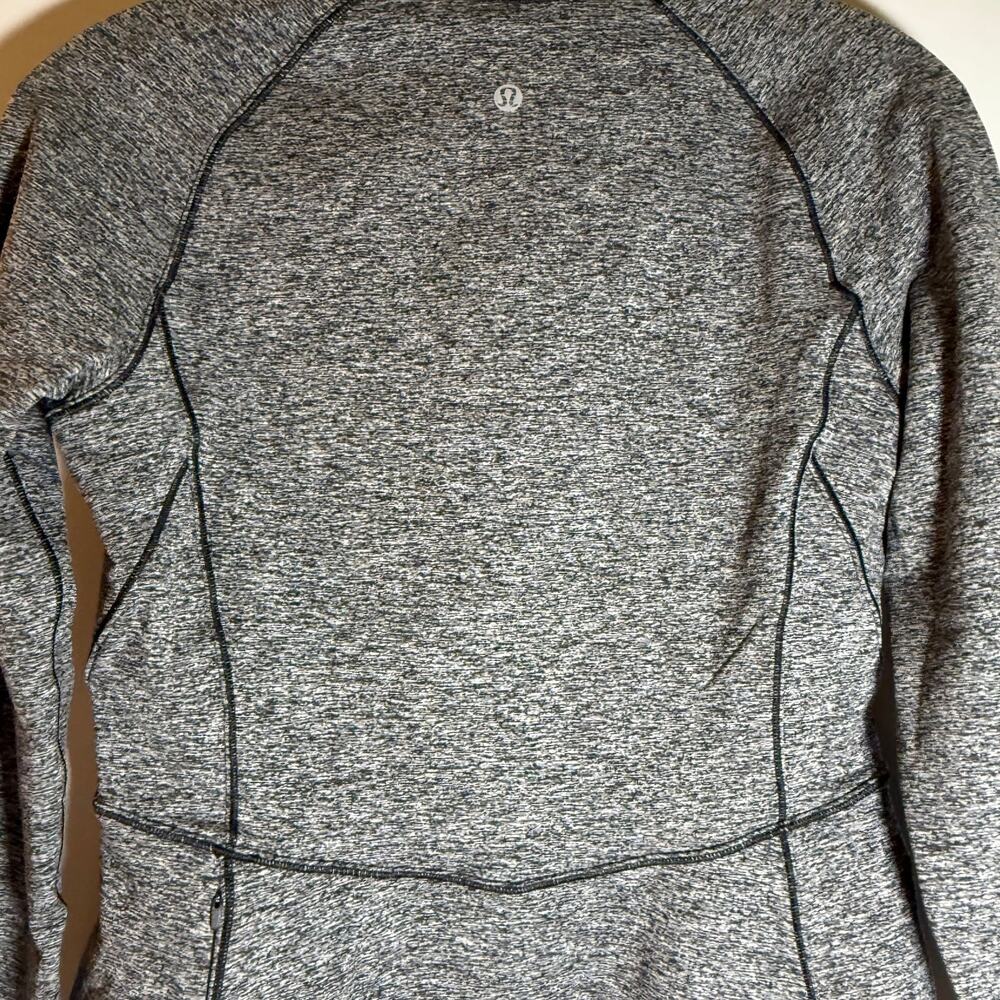 Lululemon Size 2 Always Alert 1/2 Zip Heathered Black Rulu size 6